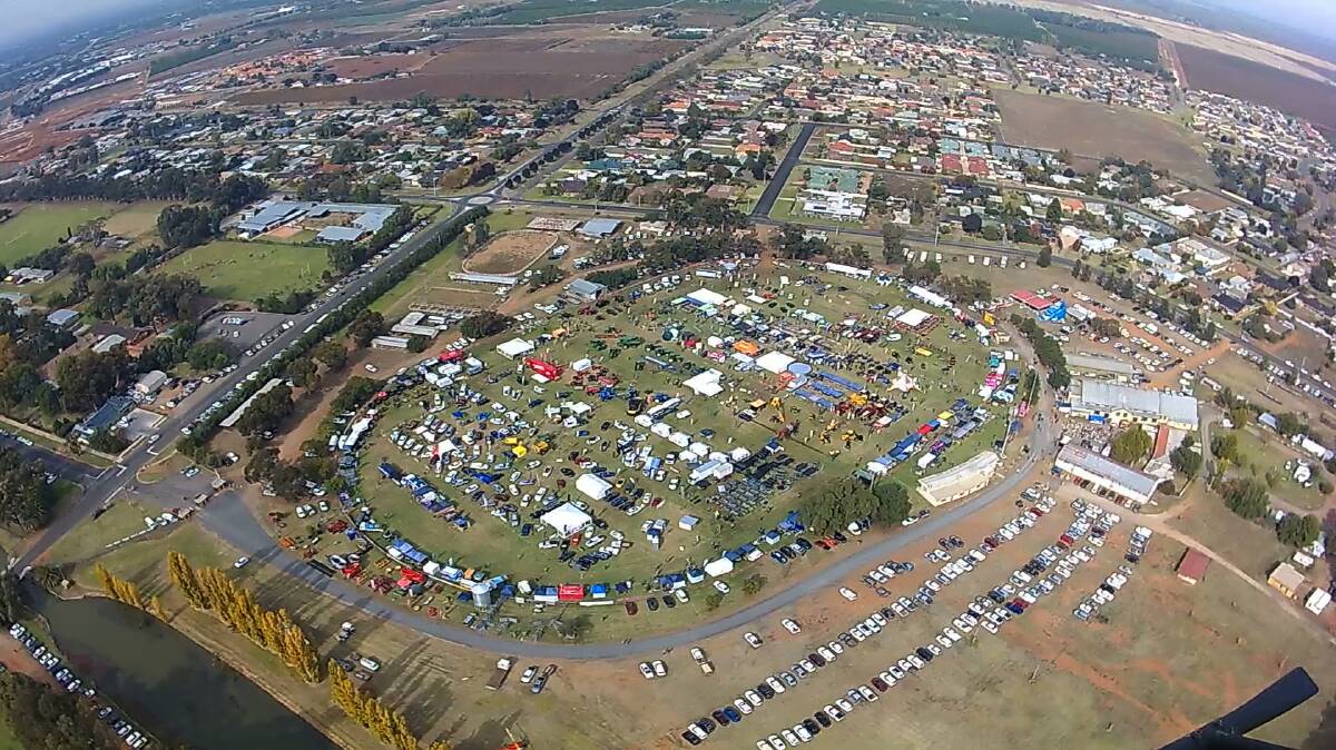 FROM THE AIR: The Riverina Field Days attracts nearly 5000 people and highlights some of the best produce Australian agriculture has to offer.