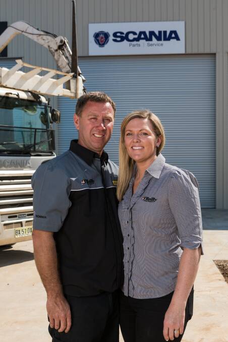 COME ALONG: Brad and Tracey O'Reilly will host an open day on October 13, with test drives of the new Scania NTG models available by calling Tracey on 6971 0133.