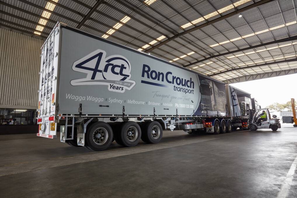 Started small: Ron Crouch Transport started with just one truck and a trailer but today services more than 1700 customers.