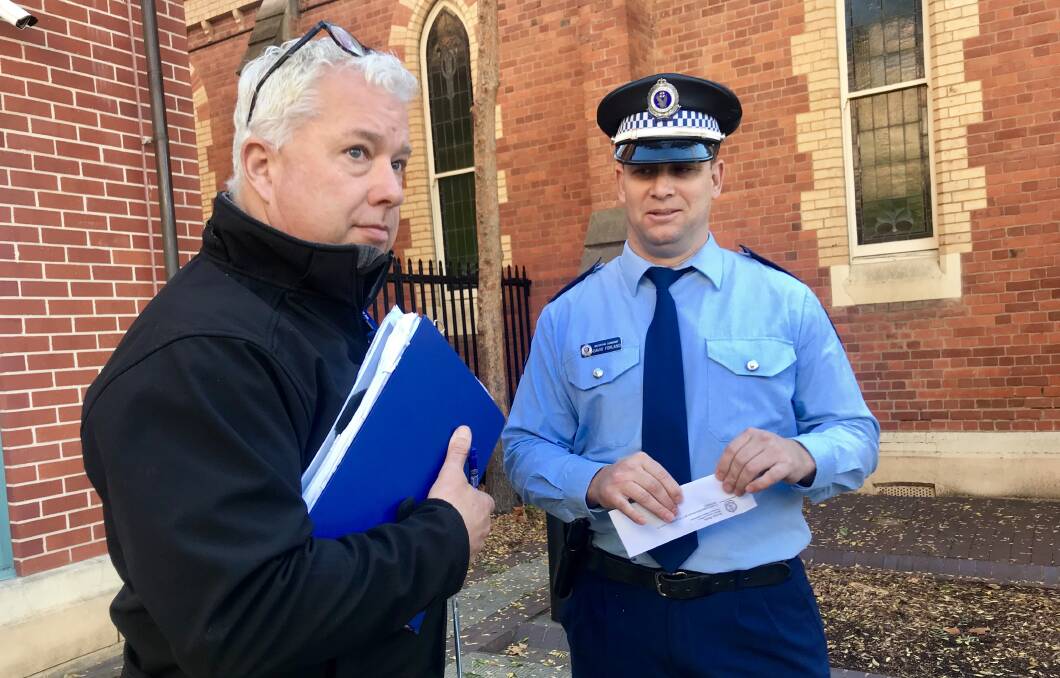 JOINT EFFORT: Wodonga Acting Inspector Garry Barton and Acting Detective Inspector David Forland worked together on the operation.