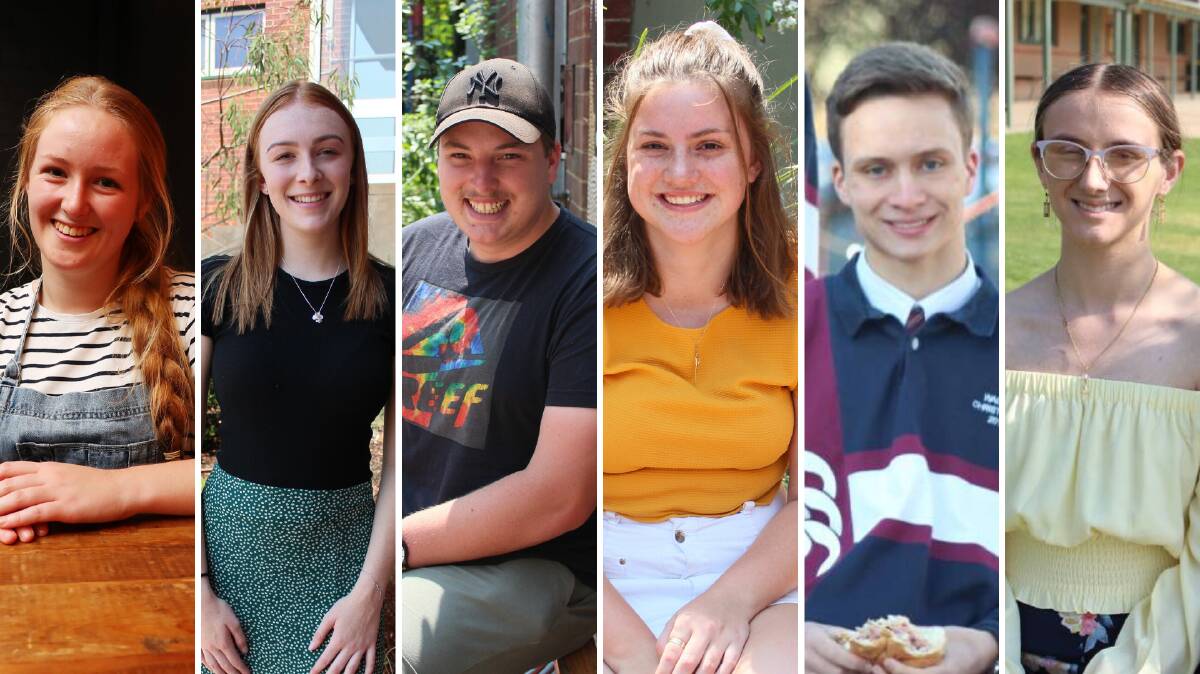 HIGH ACHIEVERS: Ella Bergmeier, India Becroft, Cain Davey, Lucy Murphy, Calvin Combs and Johanna Evans can finally breathe a sigh of relief after receiving their HSC results on Tuesday.