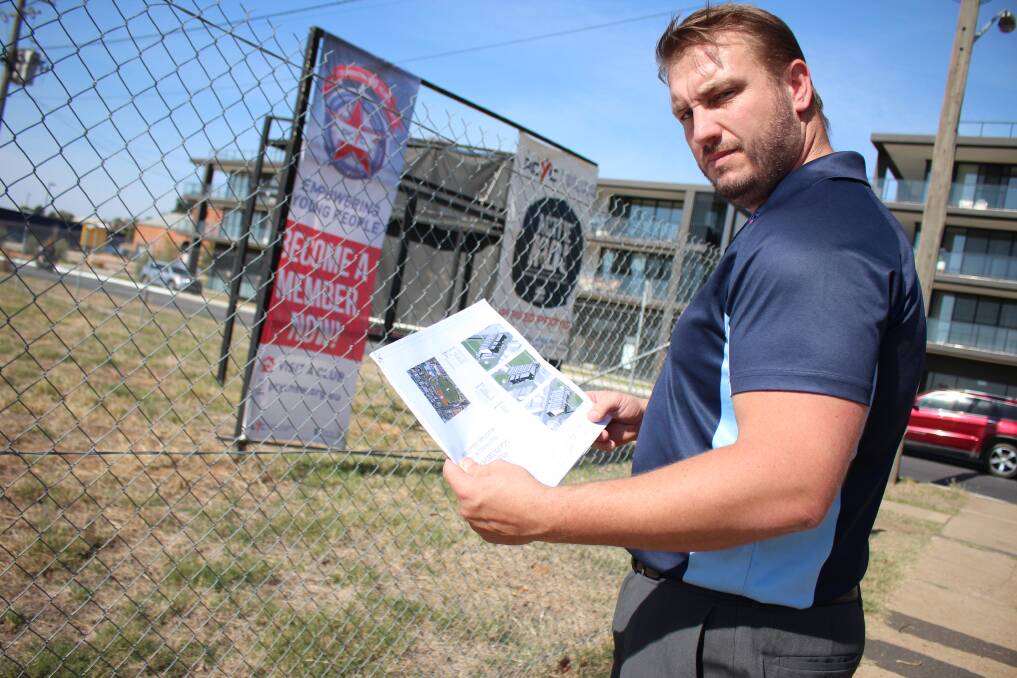 IN THE MONEY: Brett Somerville surveys the plans for the Fitzhardinge Street complex after receiving the federal government's funding go-ahead.