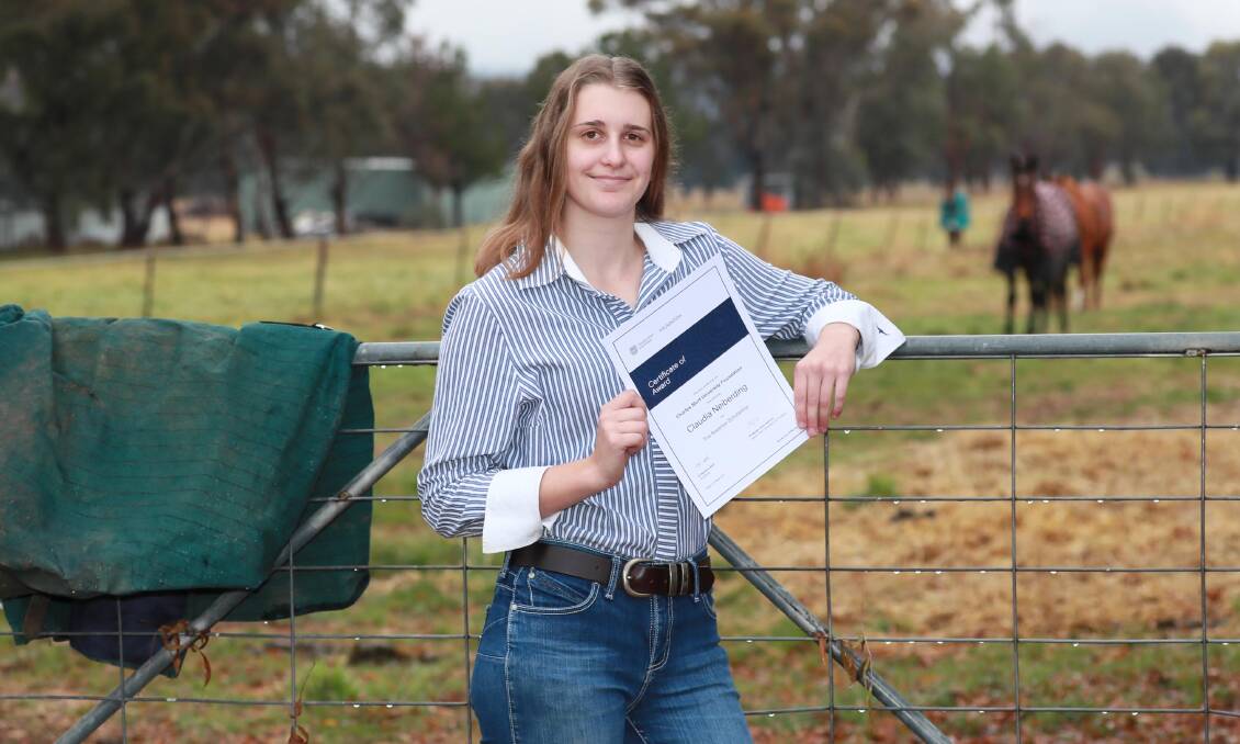 STUDY HELP: Claudia Neiberding has been awarded the $40,000 Roberton Scholarship for her studies at Charles Sturt University's Wagga campus. Picture: Les Smith