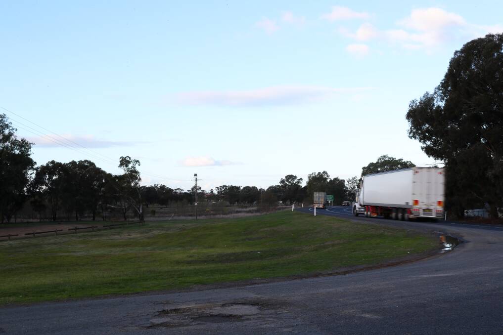 NON STOP: A proposal to convert a block of crown land into a truck stop on the intersection between Sturt and Olympic Highways has met with challenges. Picture: Emma Hillier