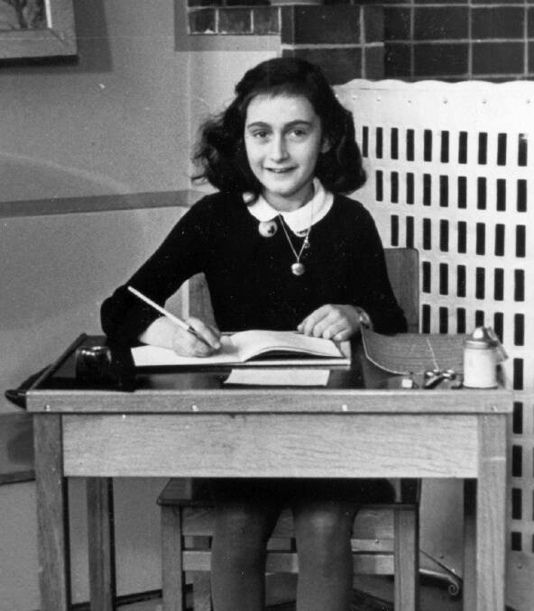 RENOWNED WRITER: Anne Frank pictured at school in Amsterdam in 1940, two years before the Frank family retreated into hiding in July 1942. Sharing the small room with several others, the family stayed confined for two years before their discovery by the Nazis.