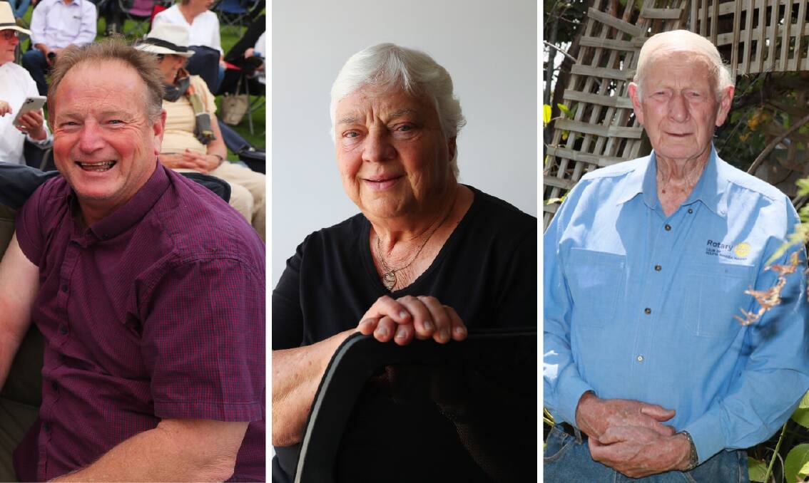 TOP OF THE TOWN: Ian Begg, Lynne Graham and John Mason are in the running for this year's Australia Day citizen of the year.