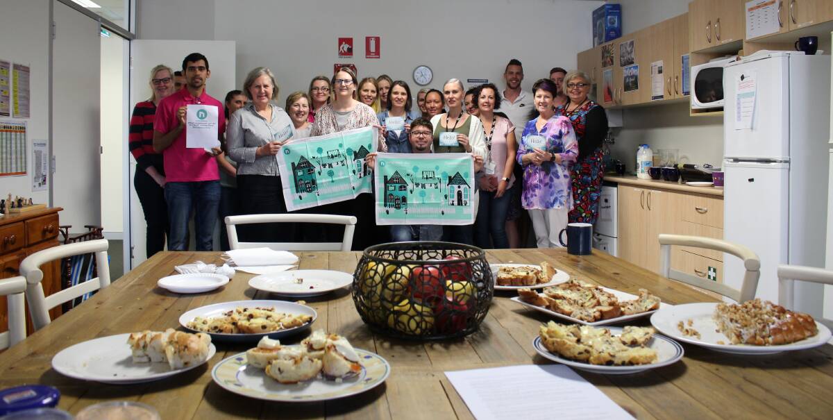 Staff from the Gurwood Street offices of Relationships Australia invited their neighbours from Mission Australia to a morning tea as part of Neighbour Day.