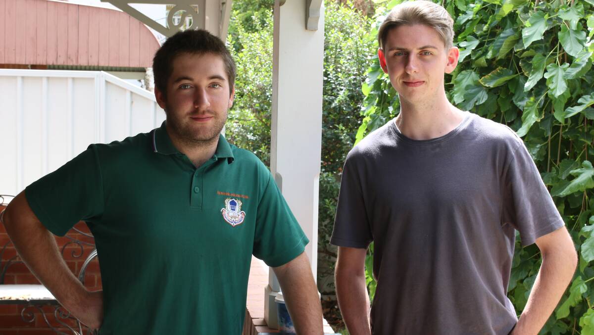 BRACE FOR CHANGE: John Reid 17, and Mark Wardman 18, are preparing for their HSC under some uncertain conditions. Picture: Emma Horn
