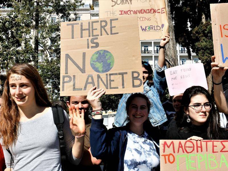 THE FUTURE: Australian school students staged protests earlier this year, calling for action on climate change.