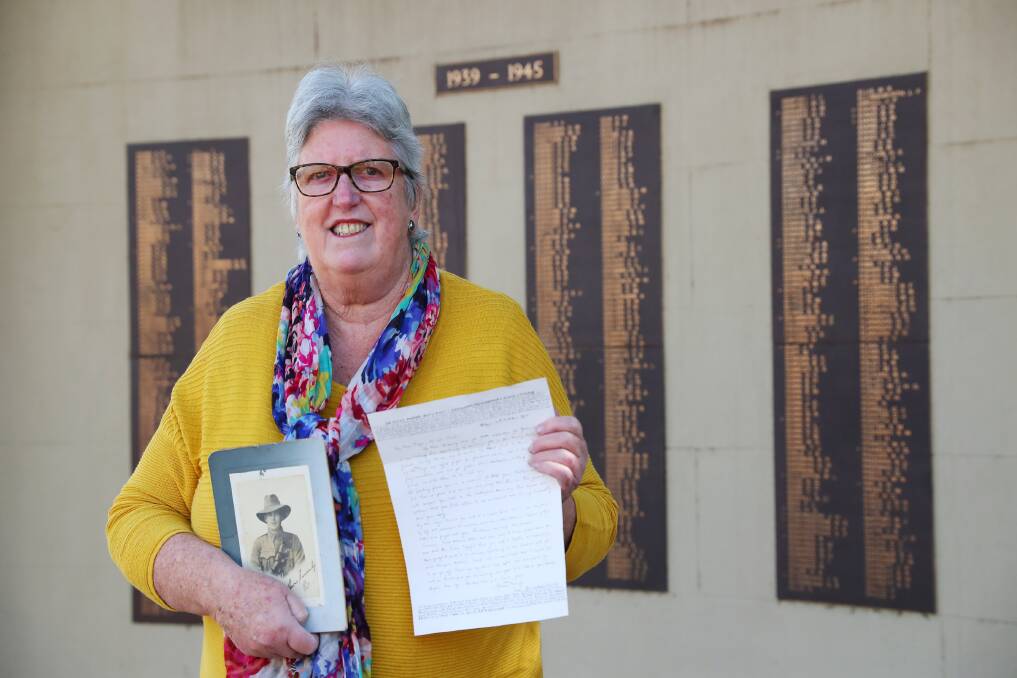 TREASURED MEMORIES: Therese Bartley holds a photograph of Patrick Frost and the father's letter to his sons on the Western Front. Picture: Emma Hillier