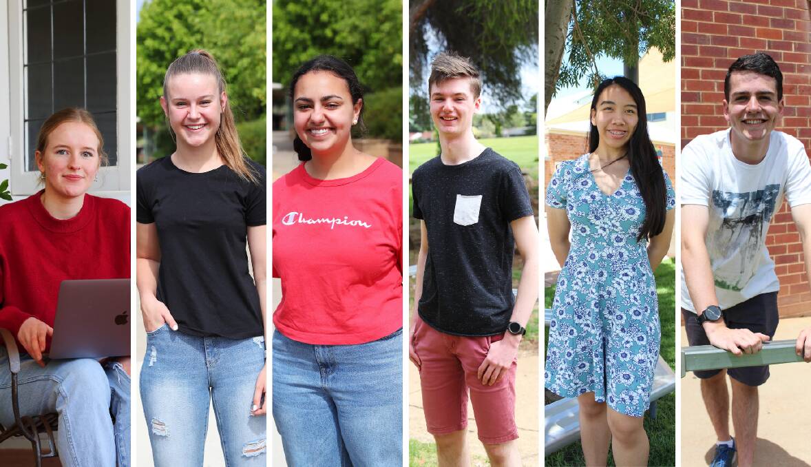 TOP ACHIEVERS: Lily Hamilton, Cassie Sutton, Marina Gabra, Michael Nixon, Chenny Sabay and Edward Prescott are among the highest ranked students in the 2020 HSC. Pictures: Emma Hillier & Emma Horn
