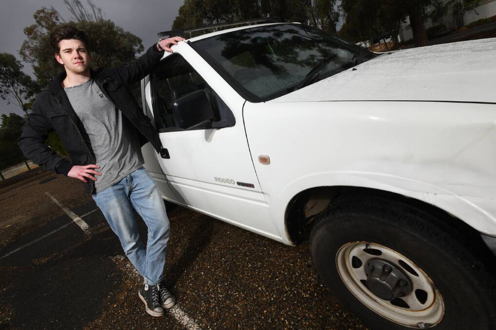 SAFE RETURNS: Luke Trevaskis expected to never see his beloved ute again. But for the second time it has been returned unharmed.