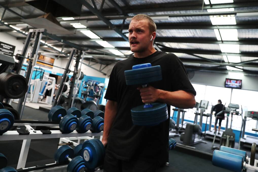 BACK AT IT: Charlie Bance returns to Workout Wagga for the first time in two-and-a-half months as COVID-19 restrictions ease. Picture: Emma Hillier
