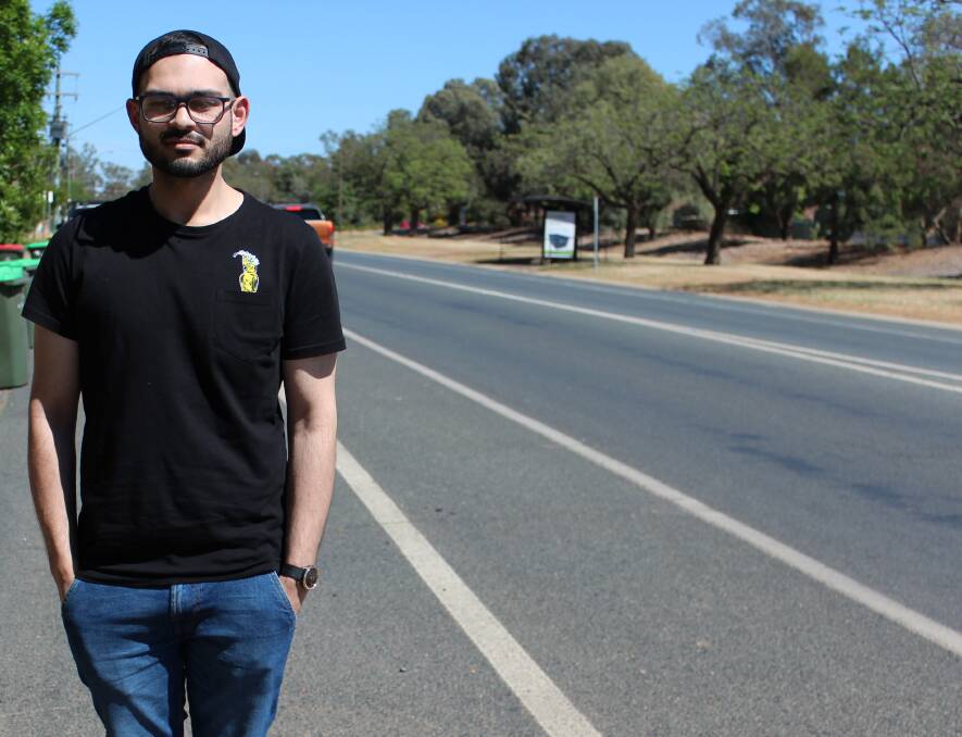 ROAD REVIEW: Kane Salamon welcomes RMS proposed upgrades to the Travers Street, Olympic Highway and Old Narrandera Road intersections. Picture: Emma Horn