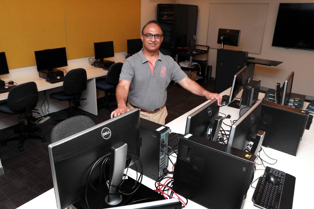 GIRLS IN STEM: Professor Tanveer Zia, head of the girls in cybersecurity project at Charles Sturt University. After the program's success, he has been approached to replicate the project at Deacon University and Adelaide University.