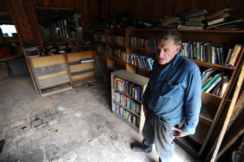 NEVER AGAIN: Leigh Campbell inside of the damaged rooms that was flooded badly in 2012.