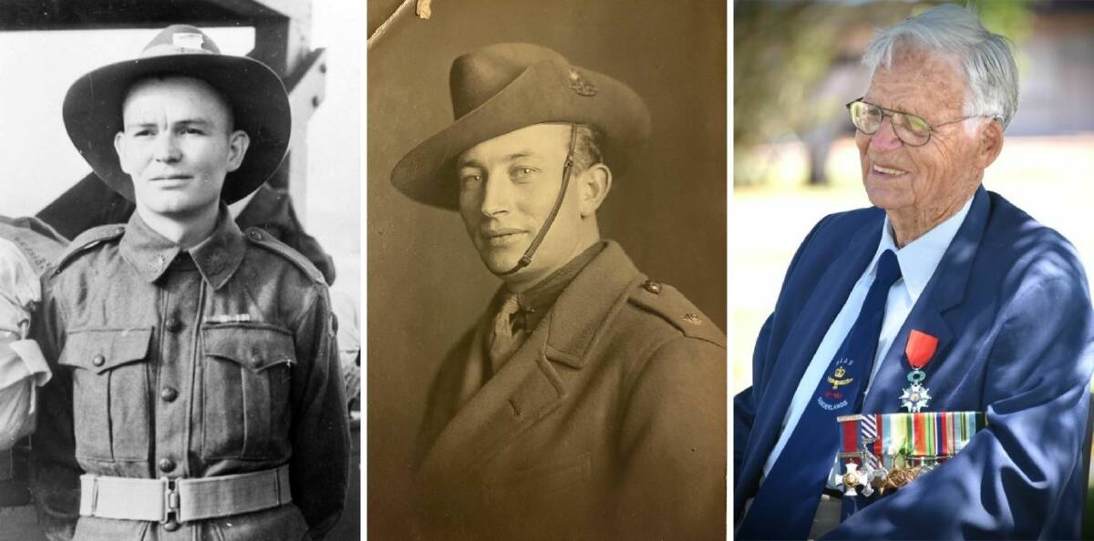 SOLDIER STORIES: The lives of Colin Brien (left), Michael O'Brien (middle) and Dudley Marrows continue through the stories we retell on Anzac Day.