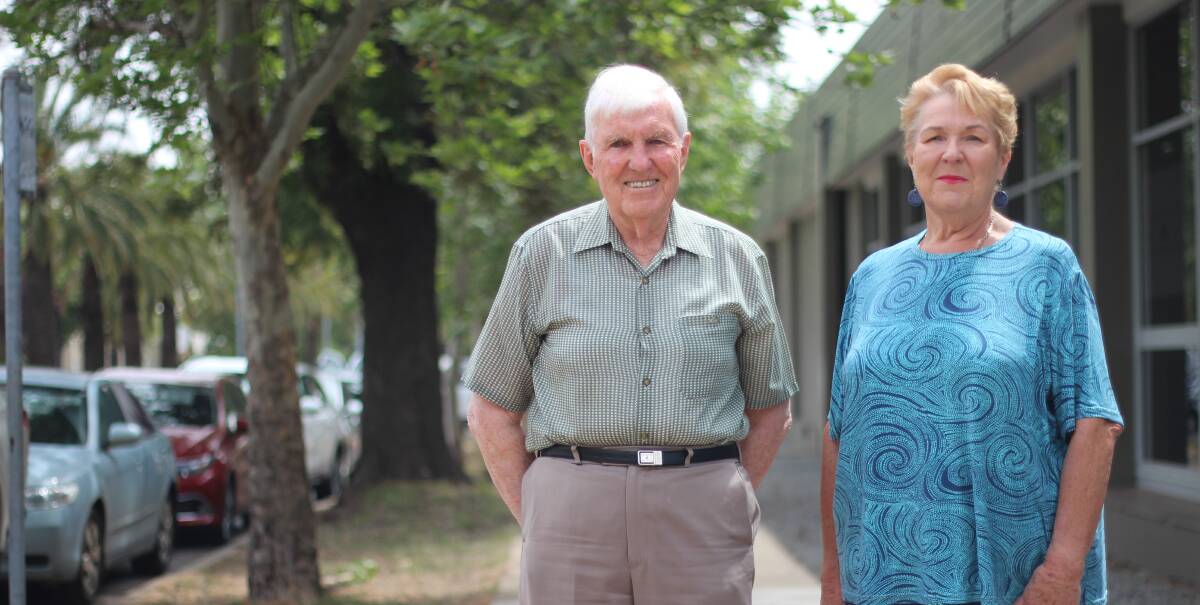 FRIENDS AND ACADEMICS: Emeritus committee founding members Doug Hill and Trish Gray want to have a say in what happens at the Wagga campus of Charles Sturt University. Picture: Emma Horn