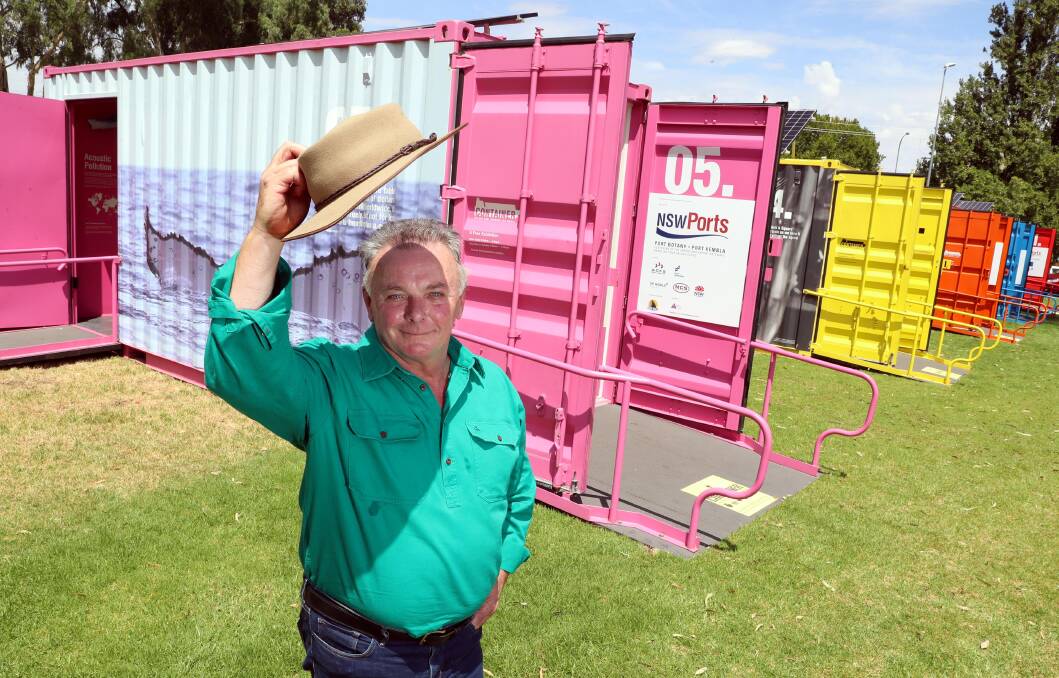 SHIPPING NEWS: Luke Grealy from the Museum of the Riverina stands by the newly arrived shipping container exhibition.