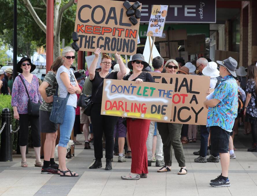 RALLY FOR CHANGE: Climate activists descend on Baylis Street during a protest demonstration in March, 2019. Picture: Les Smith