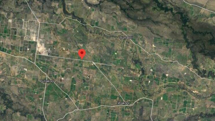 FATALITY: A man has died after his vehicle left the road and hit a tree near Wakool. Picture: Google Maps