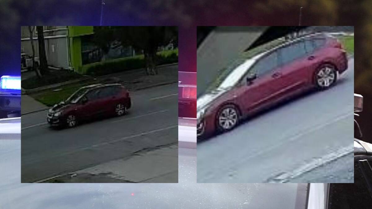 Police have circulated these images of a maroon vehicle seen driving through the area.