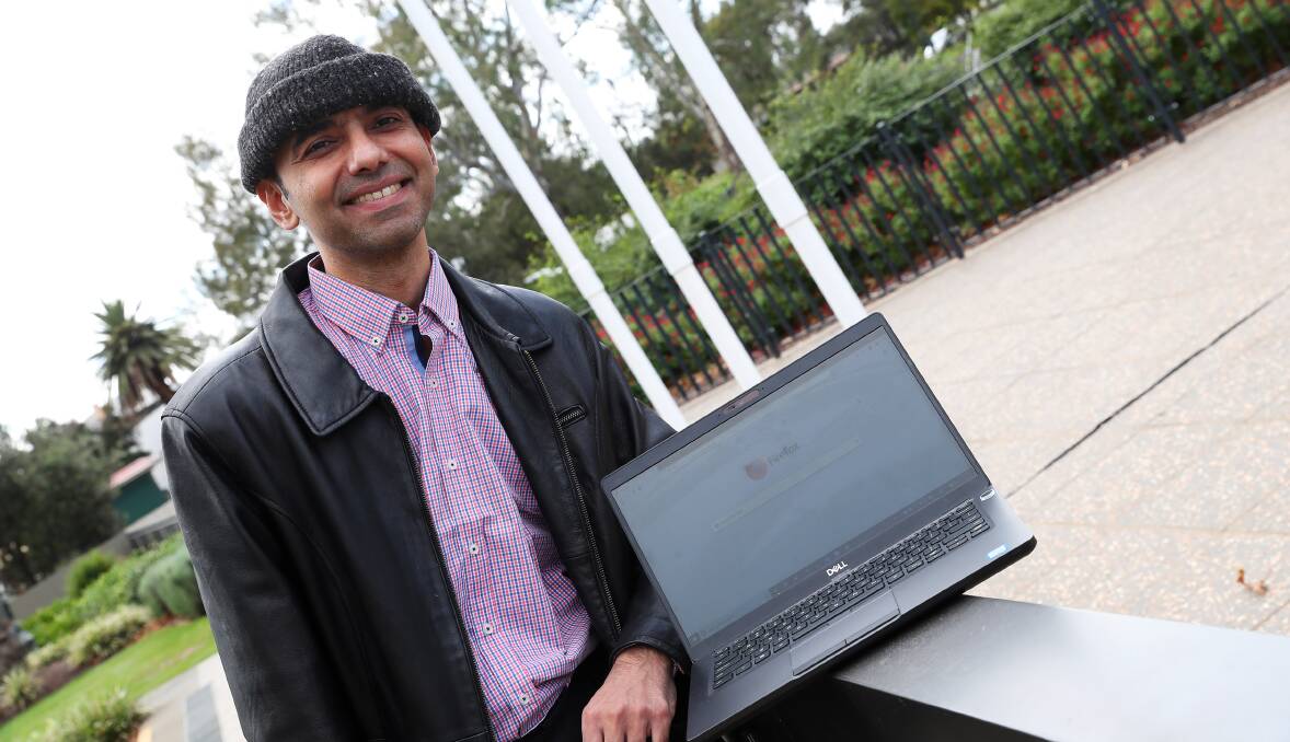DIFFERENT TIMES: Dr Waseem Afzal, leader of the Muslim Association of the Riverina and Wagga Australia (MARWA) will be keeping in touch with the community online this Ramadan. Picture: Emma Hillier