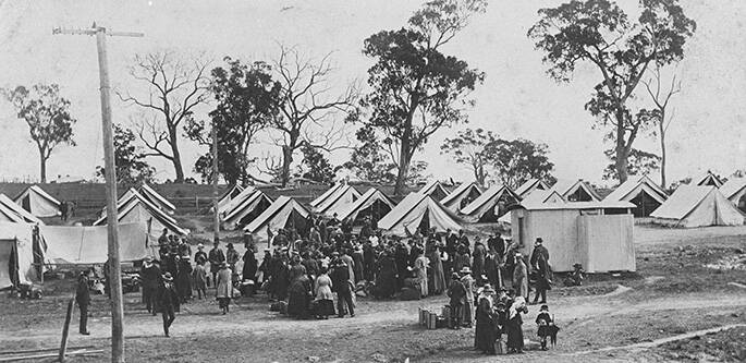KEPT AWAY: Quarantine camps like these were set up around the nation when the Spanish flu broke out in 1919. Picture: National Museum of Australia