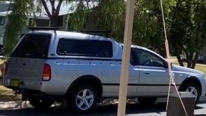 The silver Ford ute missing man Michael Ellis may be travelling in. Picture supplied