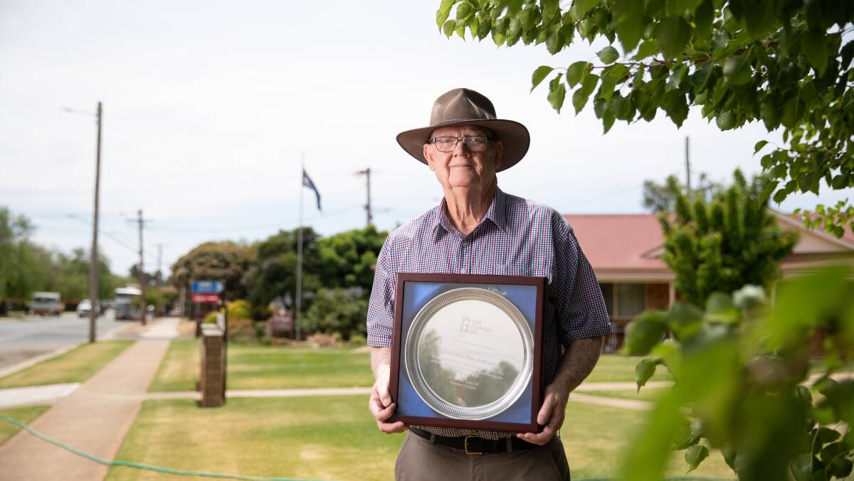 NSW's longest serving councillor, Cr Nigel Judd has been awarded a Local Government NSW Lifetime Achievement Award for his contribution to the community. He is pictured outside The Peppers, a senior housing project he helped make a reality. Picture by Madeline Begley