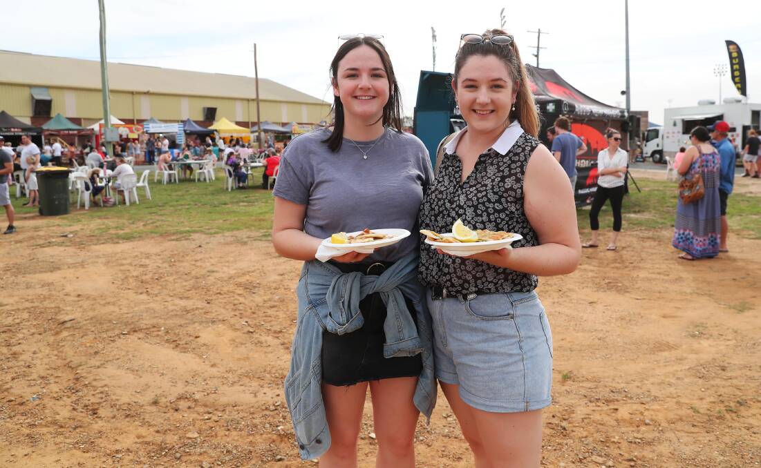 FEASTIVAL: Lauren Boxall and Claire McCallum at the December Aussie Night Markets at the showground.