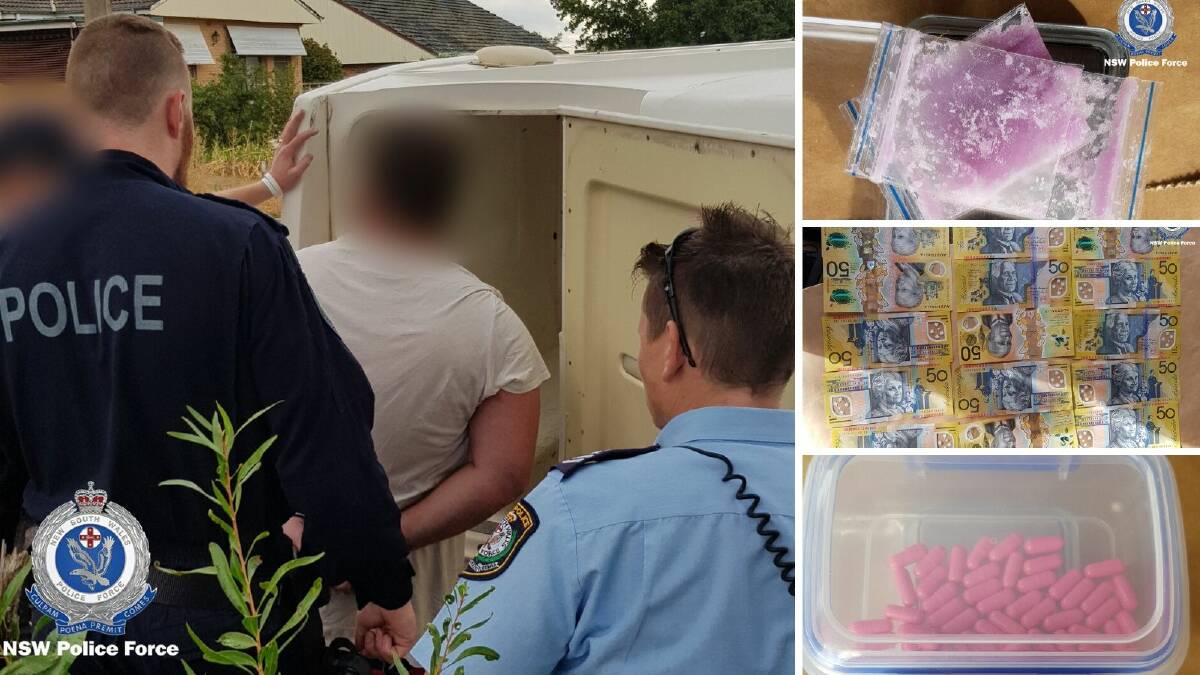 Two men and two women have been charged after raids in Wagga suburbs on Tuesday. Pictures: NSW Police