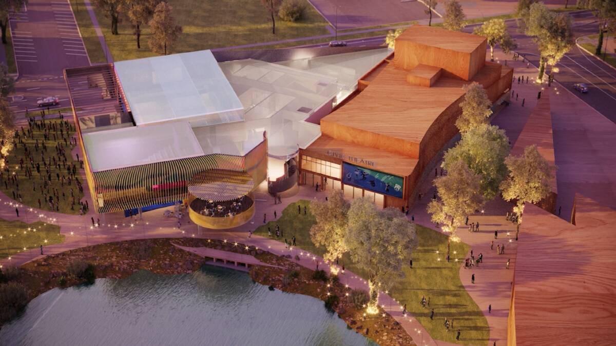 An artist impression of a major expansion of the Civic Theatre precinct. Picture supplied