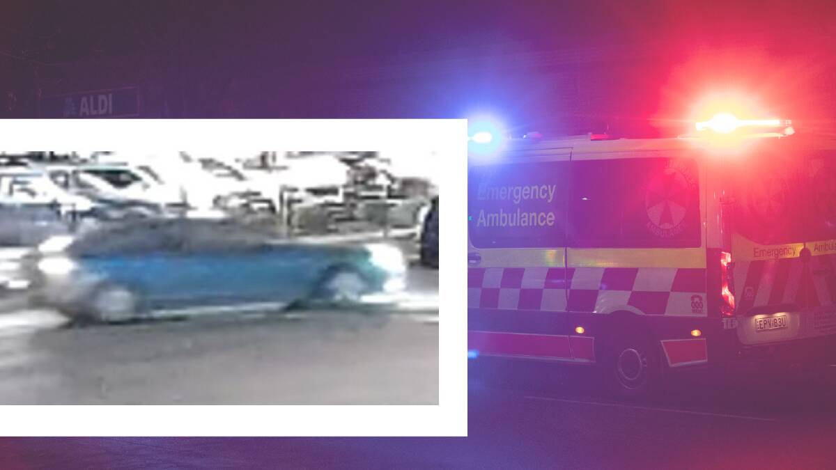 Riverina Police District investigators are keen to find and speak with the driver of a vehicle (inset) that was last seen entering Morgan Street after a hit-and-run last week. Picture: Riverina Police District/Madeline Begley