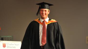 Graduating from Charles Sturt University with a Bachelor of Agricultural Science is Gregory Lord.