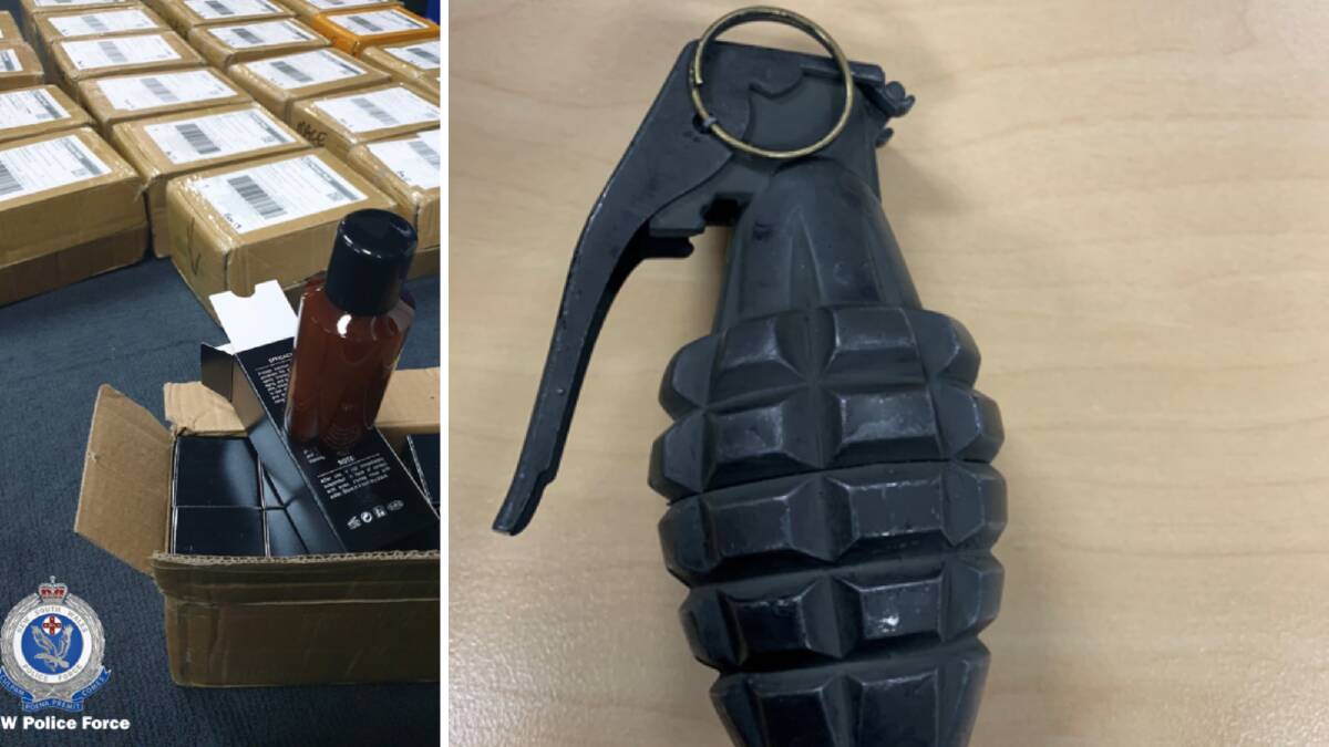 Items allegedly seized during the Thurgoona raid. Pictures: NSW Police