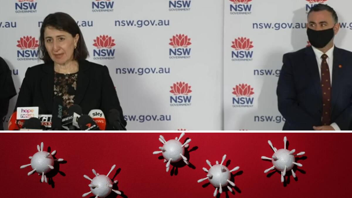 Premier Gladys Berejiklian and deputy premier John Barilaro at the August 31 NSW COVID-19 update.