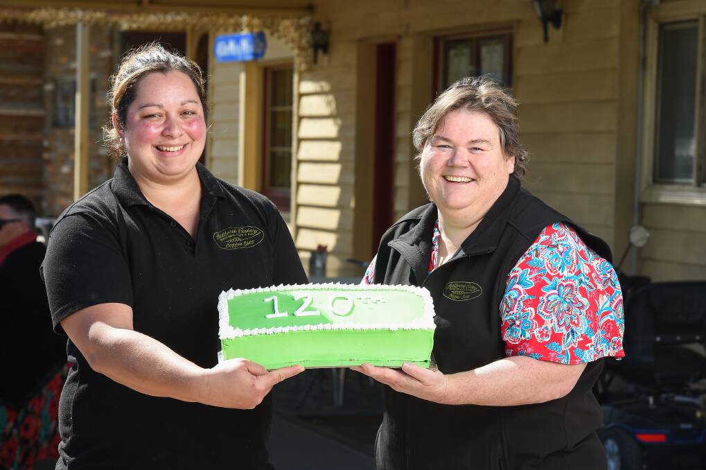 Head baker Brielle Perkins and Vicki Fulford, who grew up on the premises, celebrate Holbrook Bakery's 120 years. Picture: MARK JESSER