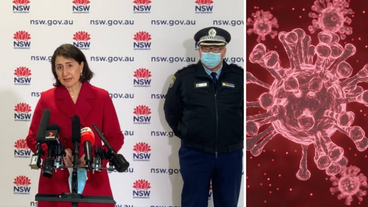 NSW Premier Gladys Berejiklian addresses the media on Sunday. 
