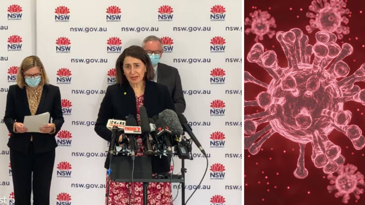 NSW's chief health officer, premier Gladys Berejiklian and health miniser Brad Hazzard at the Thursday daily COVID update. 