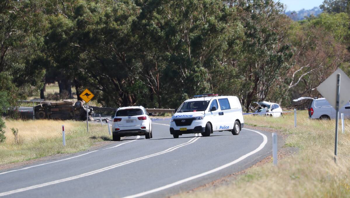 FATALITY: A man has died after being ejected about 20 metres from his vehicle on Coolamon Road. Picture: Emma Hillier