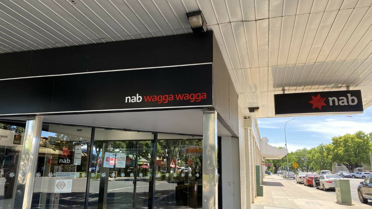 SHUT DOWN: The Wagga NAB branch has closed as the bank shuts down nationwide after threats. Picture: Annie Lewis