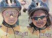1998: Wagga's Naomi Pinto, 7, and Ellen Marks, 8, were all smiles after finishing the first two placegetters in the under nine one lap scratch event at Cootamundra on Saturday.