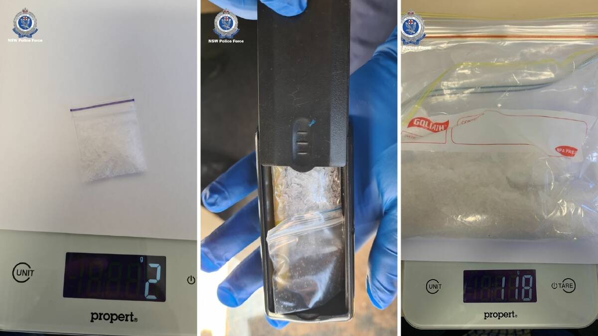 Police allegedly discovered $25,000 in drugs during searches in Whitton and Yanco. Picture: NSW Police