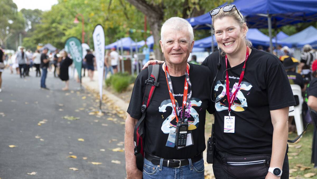Tumbafest Committee members Martin Burke and Karly Fynn were thrilled with the event's 25th anniversary at the weekend. Picture: Madeline Begley