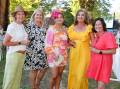 Tumut girls Jennie Wysman, Louise Smith, Tylah Dwyer, Melissa Hayward and Bec Denson at the 165th Tumut Cup on February 10. Picture by Les Smith