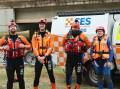Corrie Putland, Tory Orellana, Gavin Hiller and Miranda Simmons were among more than 50 SES volunteers to hit the Murrumbidgee River for vital raining at Darlington Point on the weekend. Picture supplied