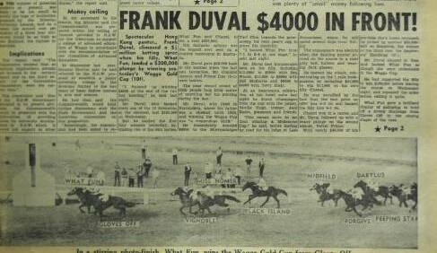 How The Daily Advertiser reported What Fun's victory in the Wagga Gold Cup in 1967.