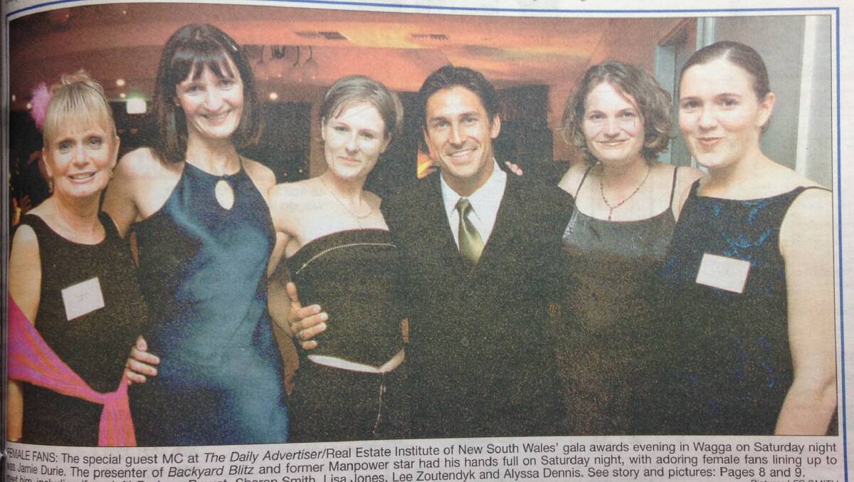 2000: Jamie Durie was the special guest MC at the Real Estate Institute of NSW's gala awards night in Wagga.