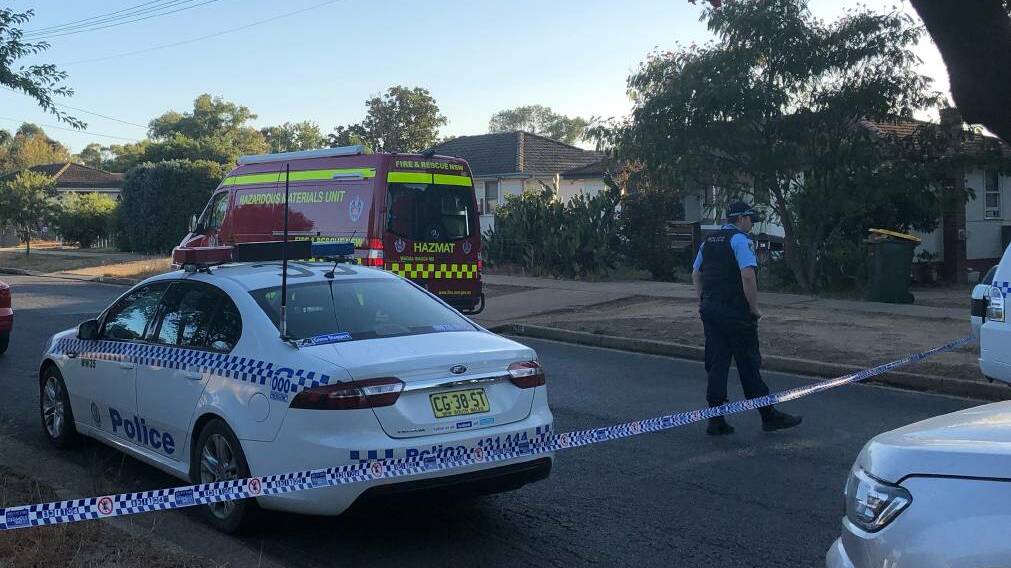 Police investigate after fire fatally tore through a Kooringal home in February 2019. Picture: Jessica Whitty